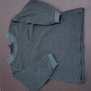 Vintage Bugle Boy Green and Black Long Sleeve Shirt